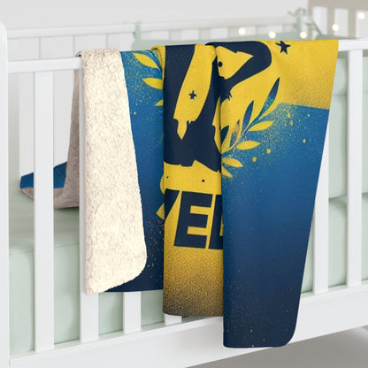 Flag Village Sweden  Sporting Flag Sherpa Fleece Blanket SWE0001