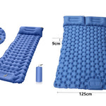 Flag Village Outdoor Camping Travel Portable Inflatable Cushion Built-in Foot Inflatable