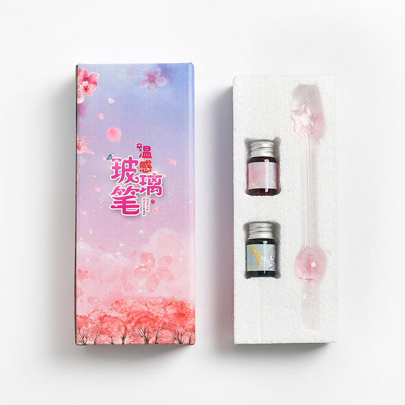 Flag Village Student Temperature Glass Pen Color Gift Box Set