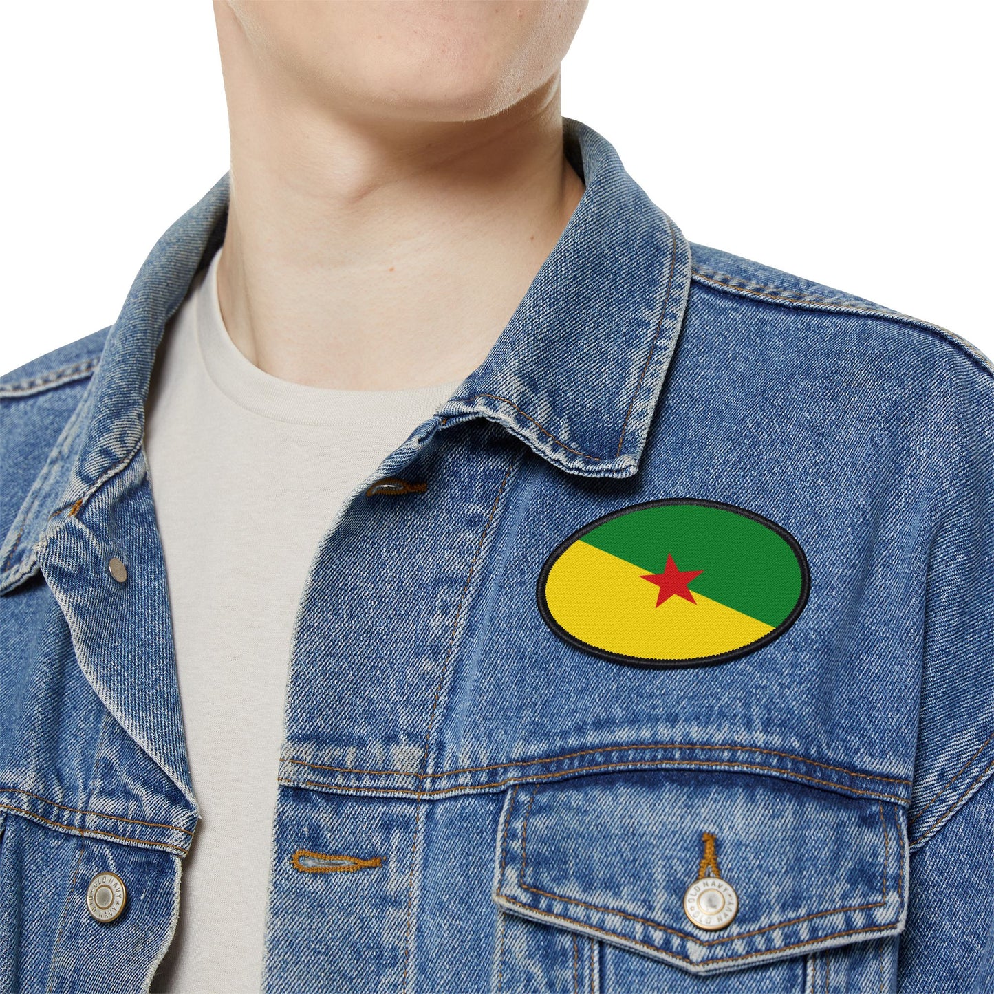 Flag Village Guiana(French Guiana) Flag Embroidery Iron-On Patches