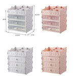 Flag Village Transparent Makeup Organizer Cosmetic Storage Box Drawer Desktop Organizer Jewelry Beauty Storage Bins Lipstick Christmas Gifts