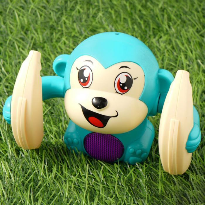 Flag Village Baby Toys Electric Tumbling Monkey Light Music Puzzle Sound Tipping Monkey Kids Toys Early Educational Toys For Children Gifts