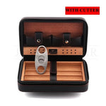 Flag Village Travel Humidor - Best Portable Leather Travel Cigar Humidifier Gift Box