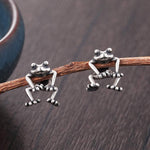 Flag Village Cute Frog Earrings Funny Animal Earrings For Women Girls Stud Earrings Jewelry Gifts
