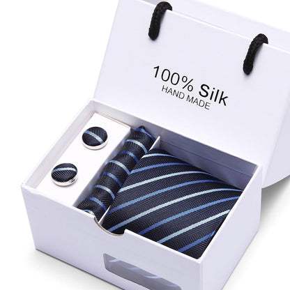 Flag Village Men's gift box 5-piece suit business formal wedding tie