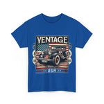 Flag Village USA Vintage Car Flag T-SHIRT Heavy Cotton Tee USA0016