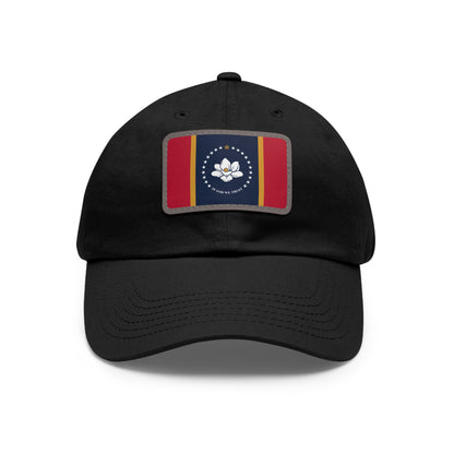 Flag Village USA Mississippi State Flag Hat Cap with Leather Patch