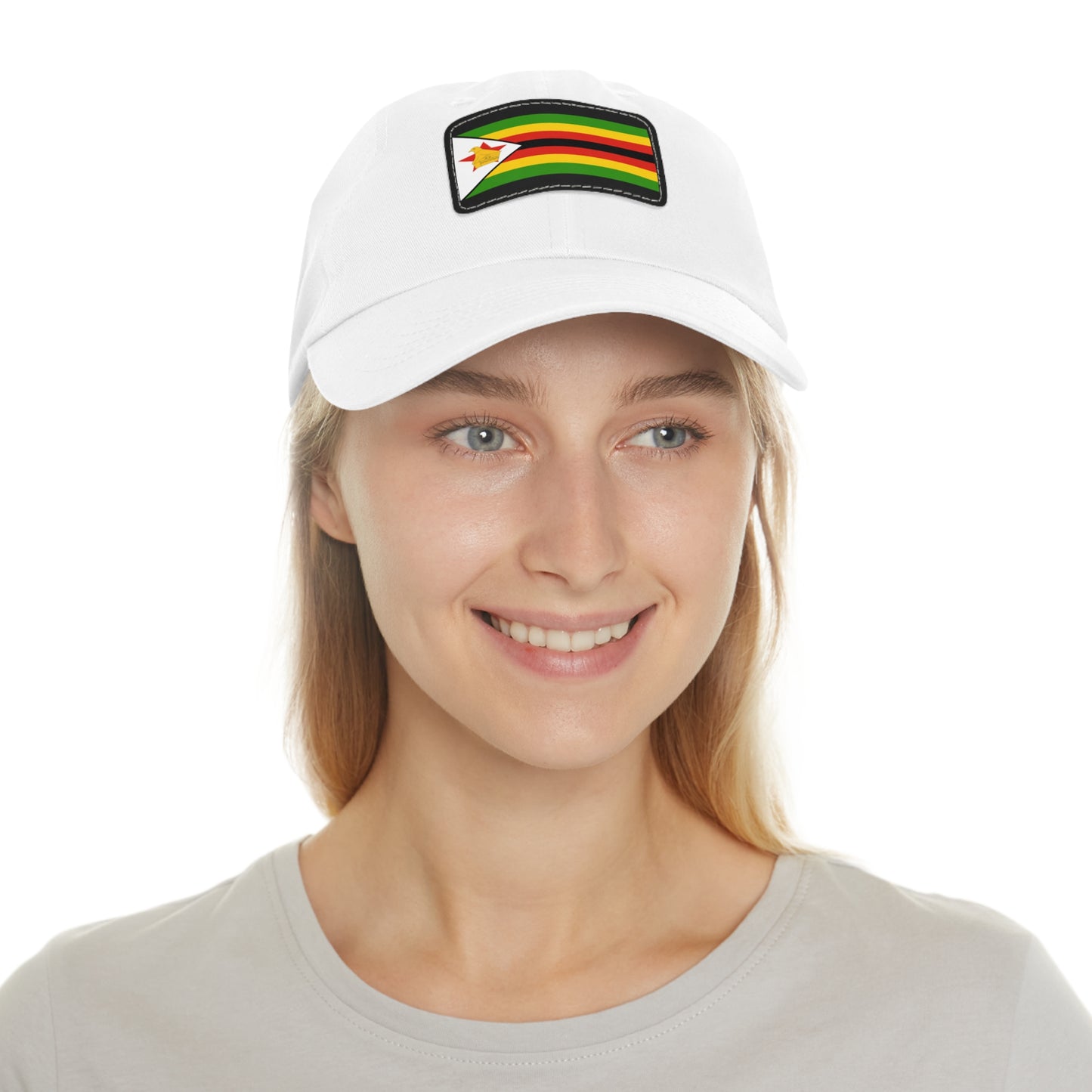Flag Village Zimbabwe Flag Hat Cap with Leather Patch