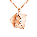 Flag Village Fashion Jewelry Envelop Necklace Women Lover Letter Pendant Best Gifts For Girlfriend