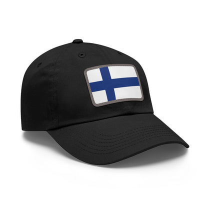 Flag Village Finland Flag Hat Cap with Leather Patch