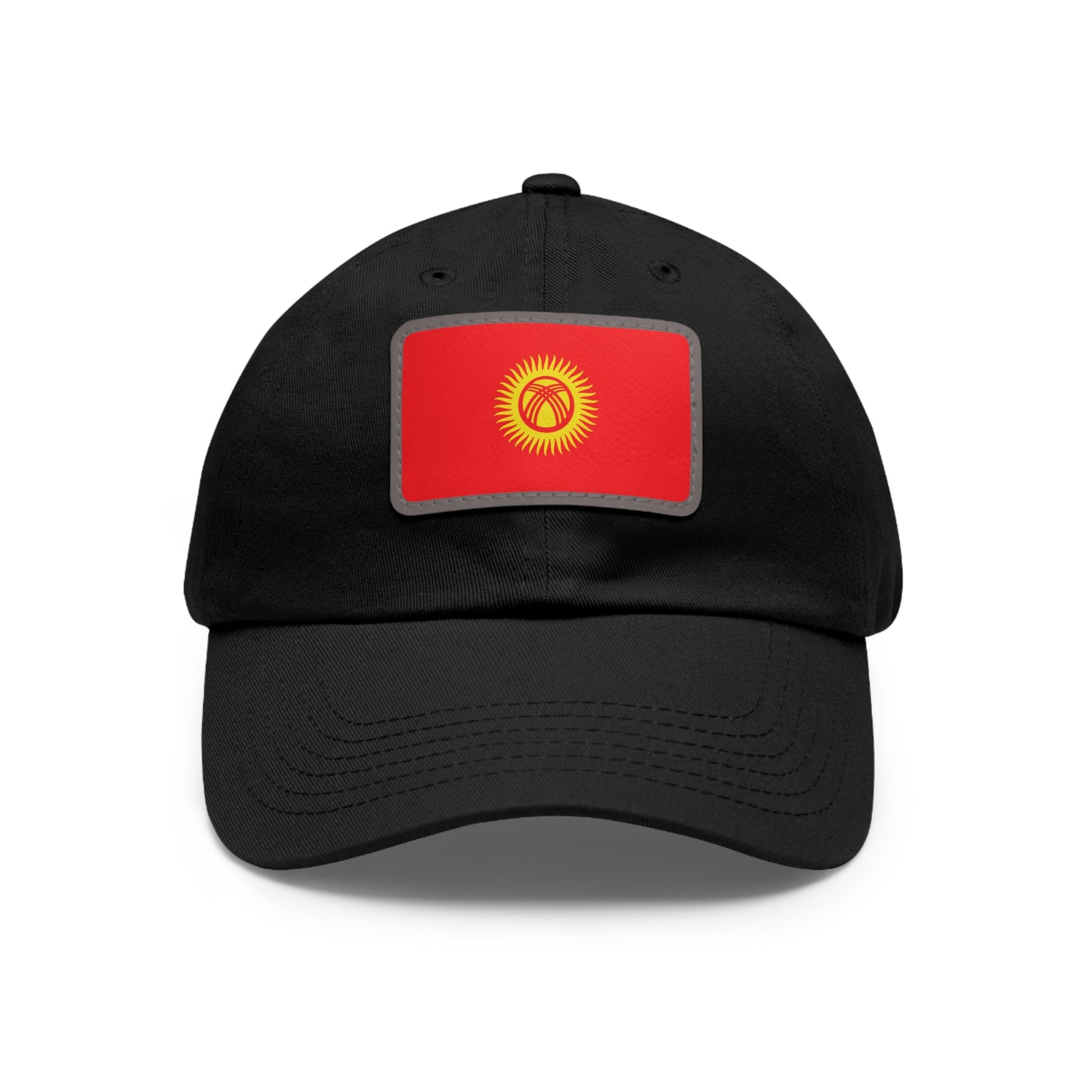 Flag Village Kyrgyzstan Flag Hat Cap with Leather Patch