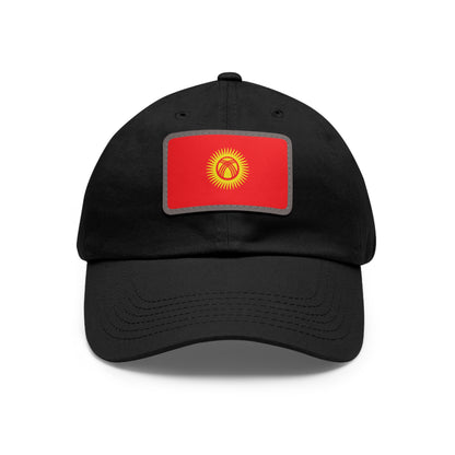 Flag Village Kyrgyzstan Flag Hat Cap with Leather Patch