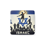Flag Village Israel Flag Sporting Porcelain Magnet, Square ISR0006