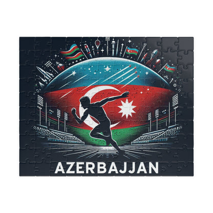 Flag Village Azerbaijan Sporting Flag Puzzle (110, 252, 520, 1014-piece) AZE0003