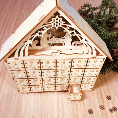 Flag Village DIY wooden calendar Christmas gift box
