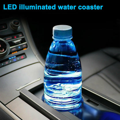 Flag Village Auto Tools USB Charging Car Led Cup Holder Water Bottom Mat
