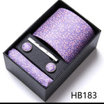 Flag Village Men's Business Formal Tie Six-piece Set Gift Box