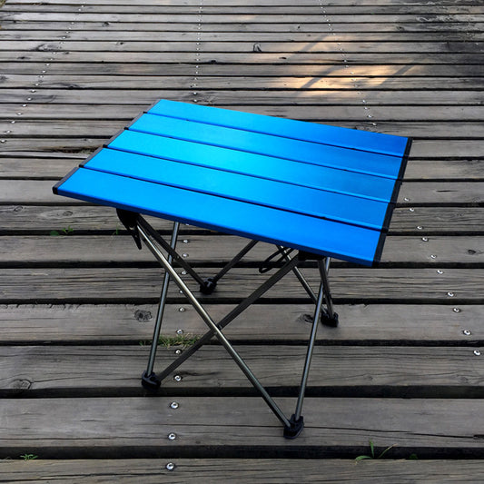 Flag Village Outdoor mountaineering, super alloy folding table, barbecue camping portable picnic table, simple trumpet, mini table wholesale