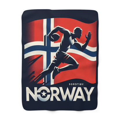 Flag Village Norway Sporting Flag Sherpa Fleece Blanket NOR0004