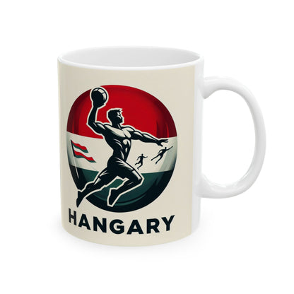 Flag Village Hungary Sporting Flag Ceramic Coffee Mug 11oz HUN0008