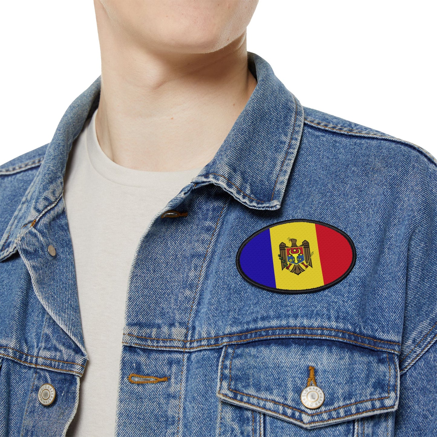 Flag Village Moldova Flag Embroidery Iron-On Patches