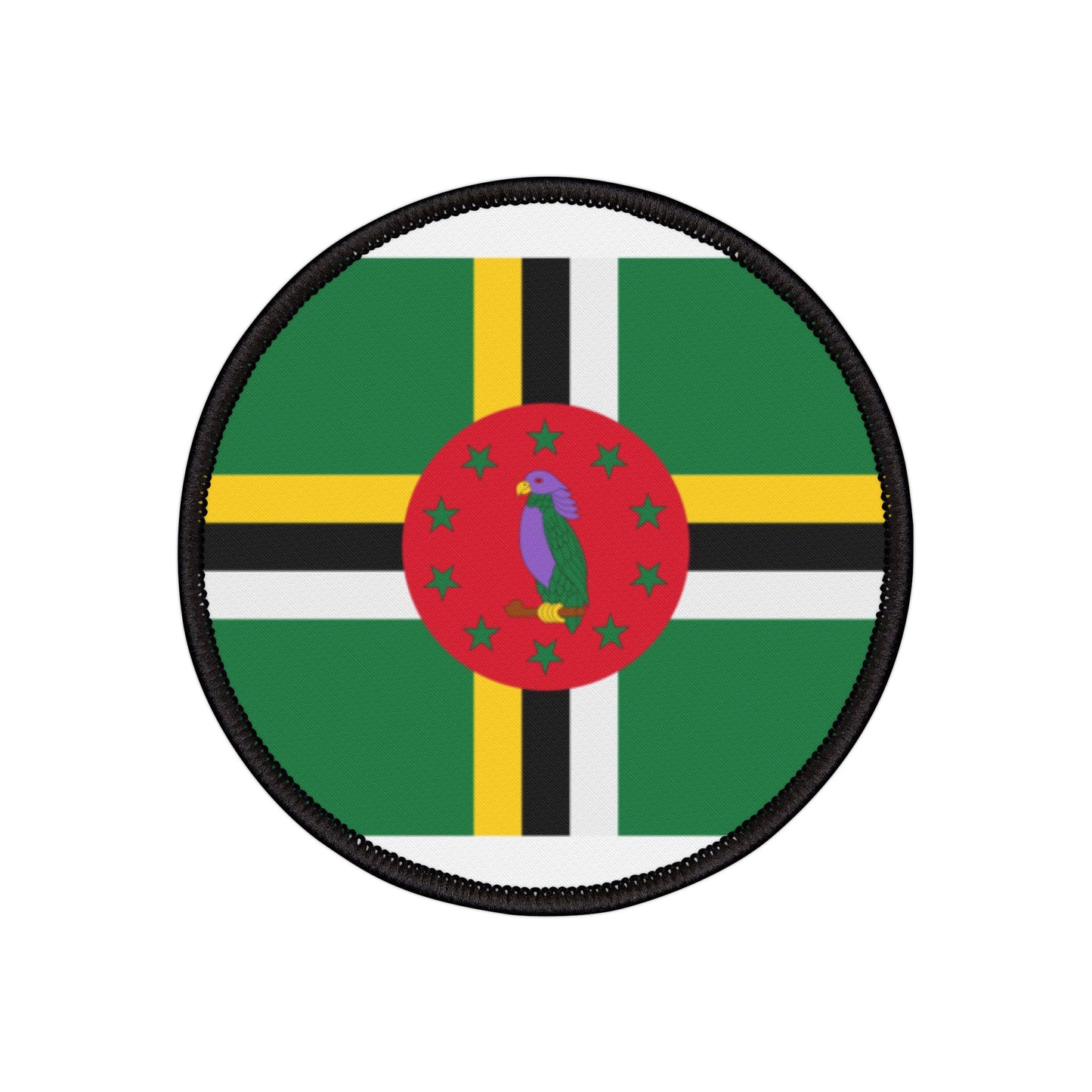 Flag Village Dominica Flag Embroidery Iron-On Patches