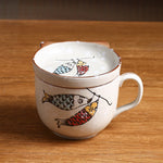 Flag Village Ceramic Cup With Lid Large Capacity, Spoon Set Gift Box