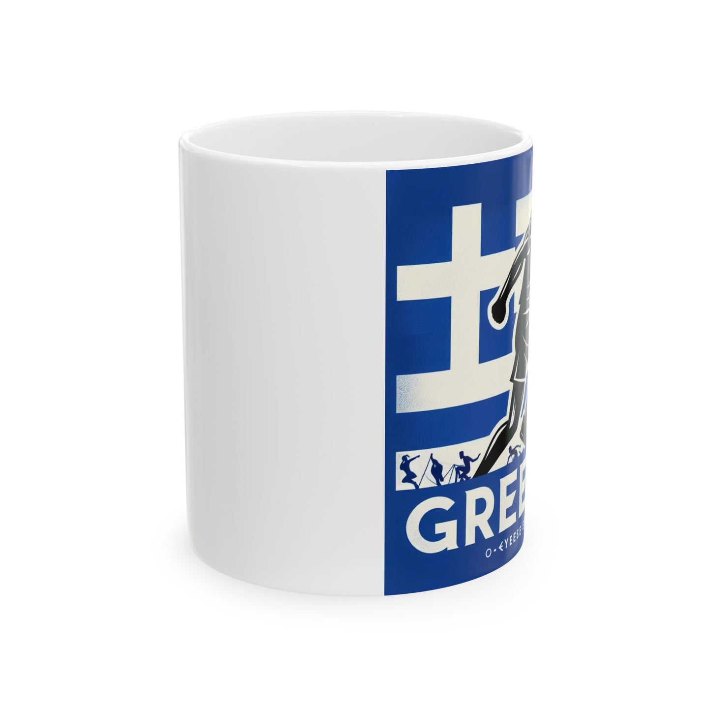 Flag Village Greece Sporting Flag Ceramic Coffee Mug 11oz FV-MG0007