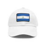 Flag Village Nicaragua Flag Hat Cap with Leather Patch