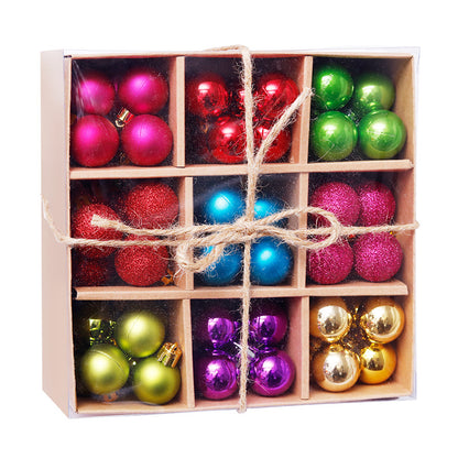 Flag Village Christmas Decorations 3cm 99pcs Ball Gift Box Set