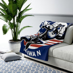 Flag Village Taiwan Sporting Flag Sherpa Fleece Blanket TWN0003