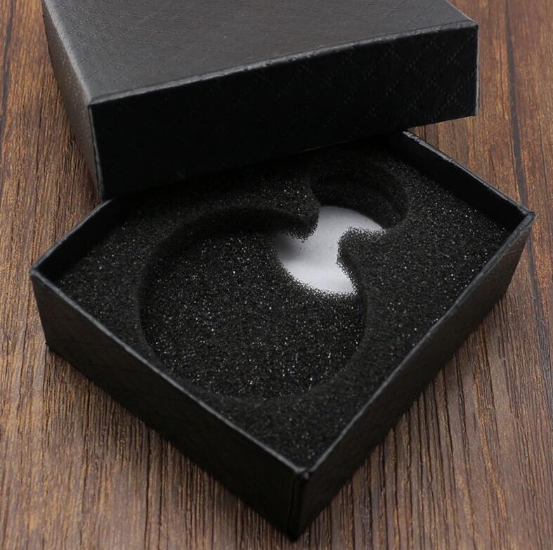 Flag Village retro black fashion silver smooth steampunk quartz pocket watch stainless steel chain necklace 30 cm for men for women with gift box