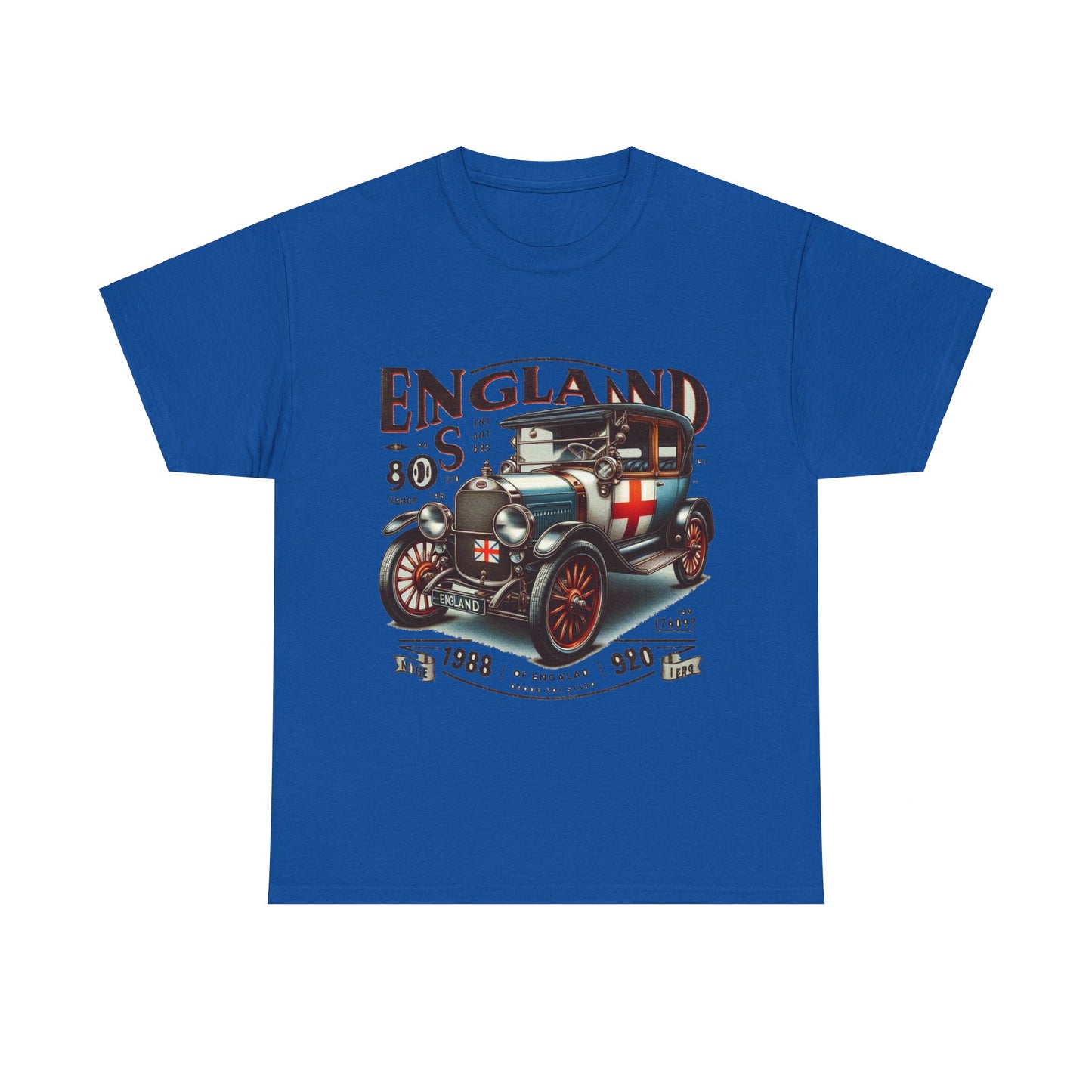 Flag Village UK Vintage Car Flag T-SHIRT Heavy Cotton Tee UK0022