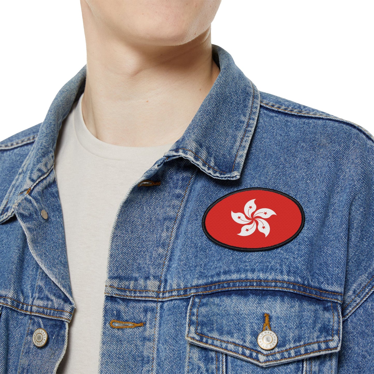 Flag Village Hong Kong Flag Embroidery Iron-On Patches