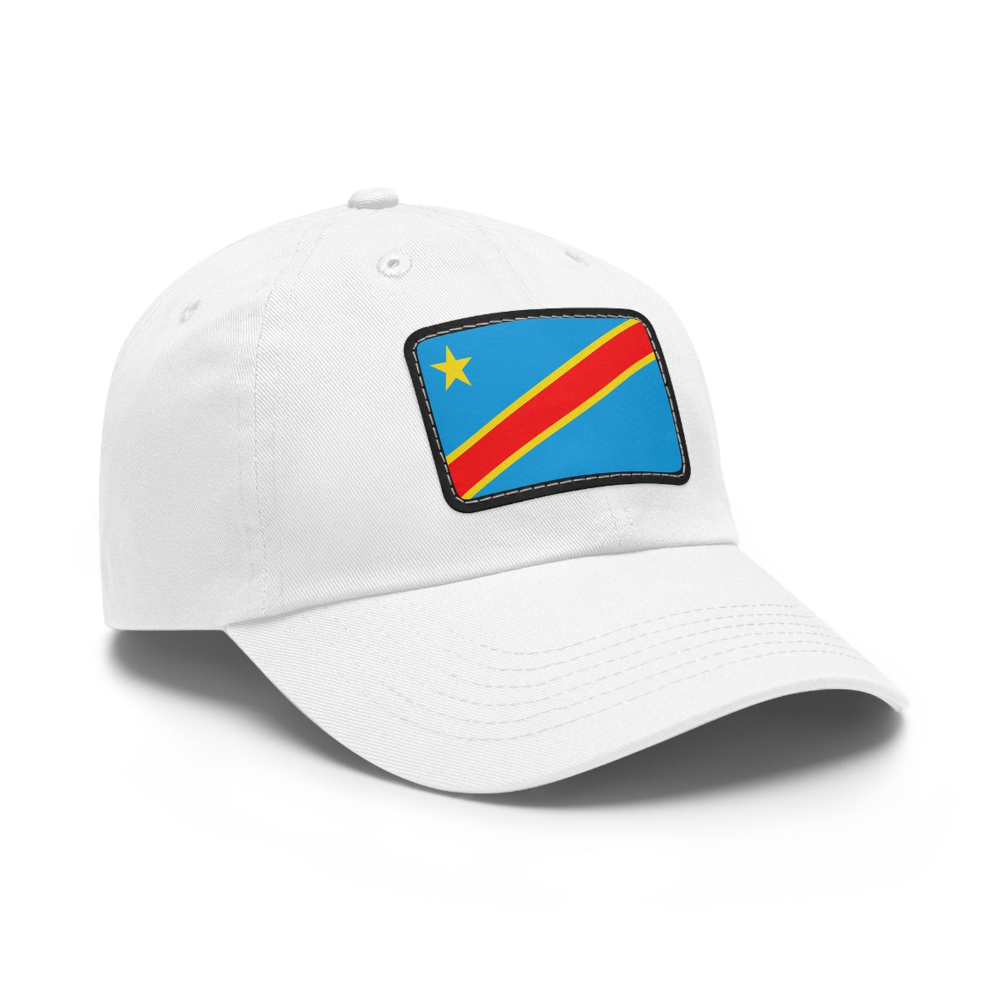 Flag Village Democratic Republic Of The Congo Flag Hat Cap with Leather Patch