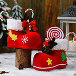 Flag Village Christmas Decor Santa Boot Shoes Candy Stocking Extra Large Gift Box Decoration