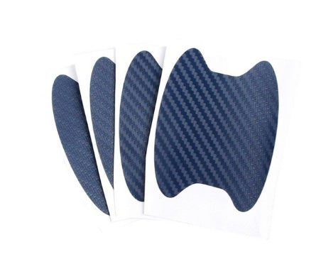 Flag Village Auto Tools 4pcs Set Of Door Stickers Carbon Fiber Scratch-resistant Car Handle Stickers