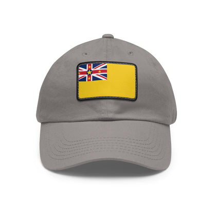Flag Village Niue Flag Hat Cap with Leather Patch