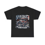 Flag Village USA Vintage Car Flag T-SHIRT Heavy Cotton Tee USA0020