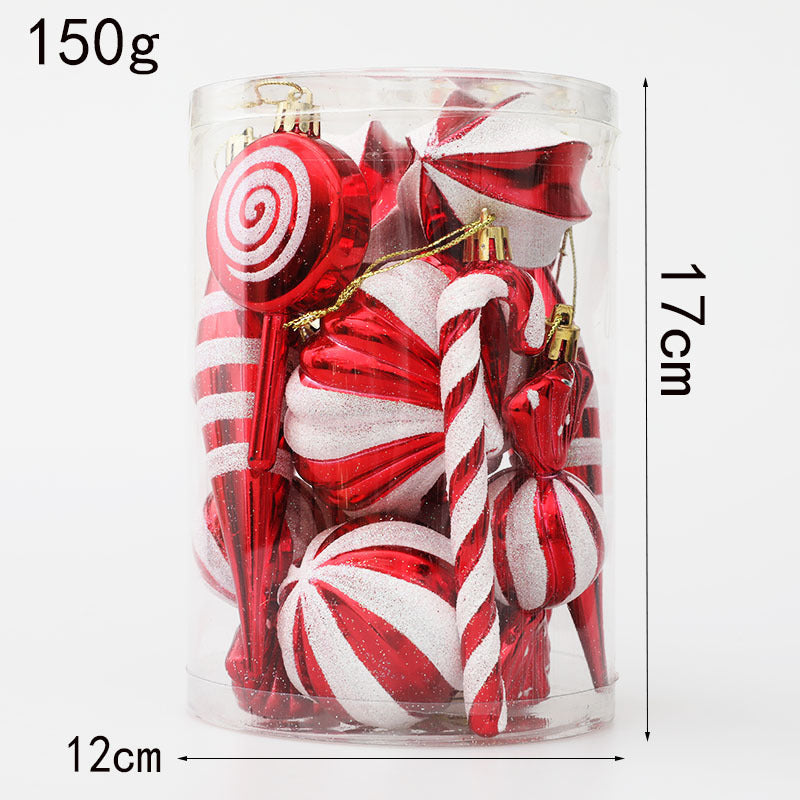 Flag Village Christmas Candy Crutch Gift Box Boots Four-piece Set