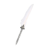 Flag Village European Retro Quill Alloy Feather Writing with Pen Nibs&Gift Box Set With Ink Bottle White