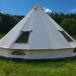 Flag Village Yurt Tent Outdoor Camping Pyramid Chimney Sunscreen