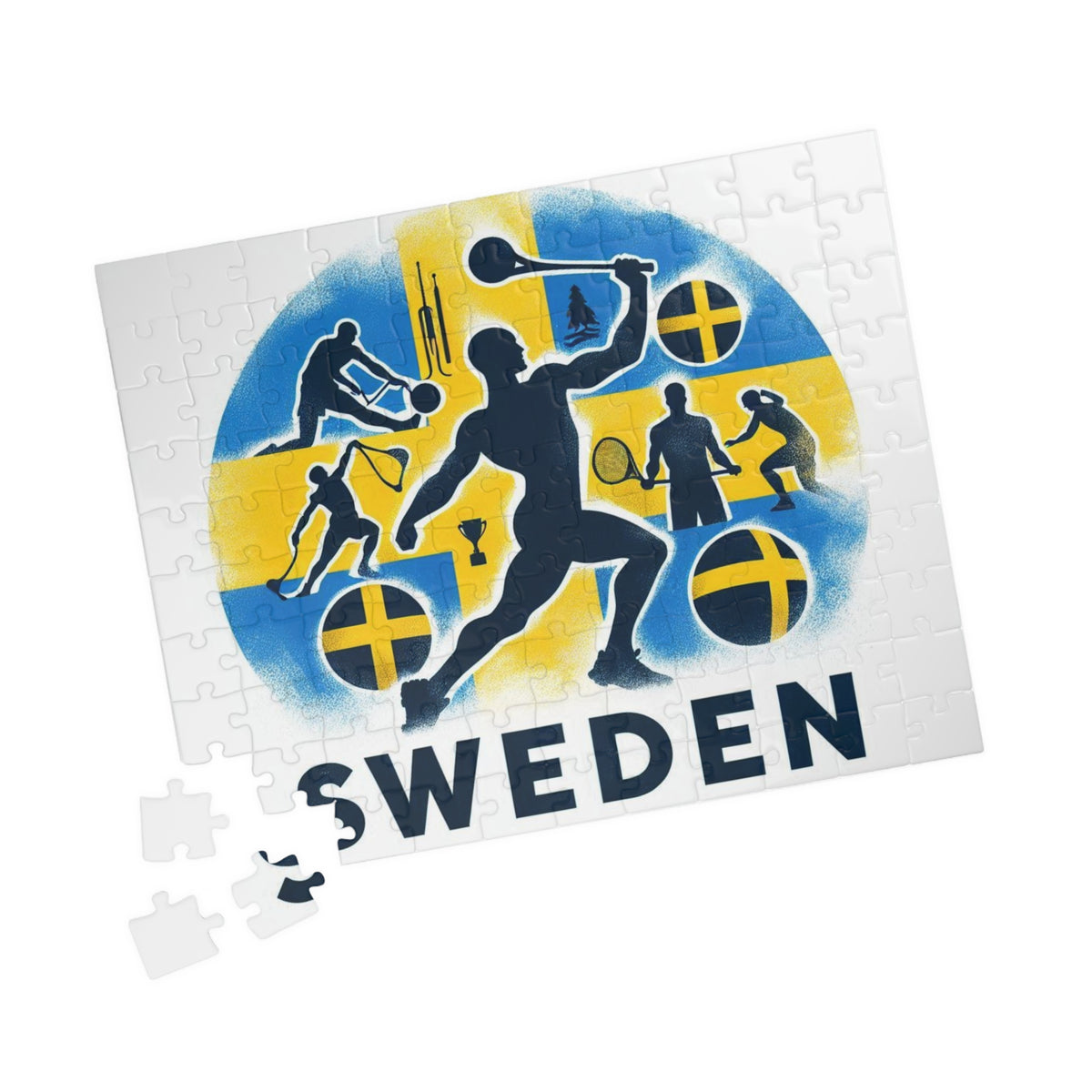 Flag Village Sweden Sporting Flag Puzzle (110, 252, 520, 1014-piece) SWE0006