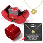 Flag Village Four-leaf Clover Necklace Female Apple Box Set Mother's Day Gift