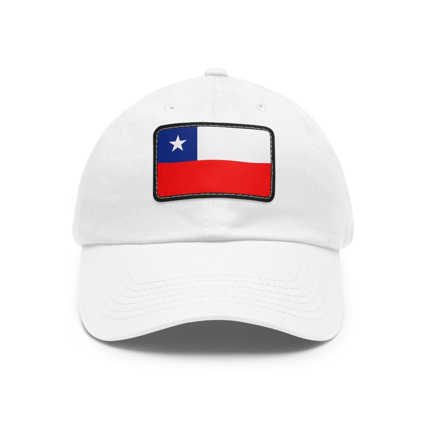 Flag Village Chile Flag Hat Cap with Leather Patch