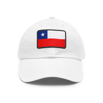 Flag Village Chile Flag Hat Cap with Leather Patch