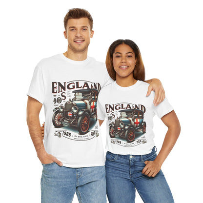Flag Village UK Vintage Car Flag T-SHIRT Heavy Cotton Tee UK0022