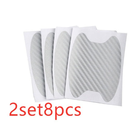 Flag Village Auto Tools 4pcs Set Of Door Stickers Carbon Fiber Scratch-resistant Car Handle Stickers