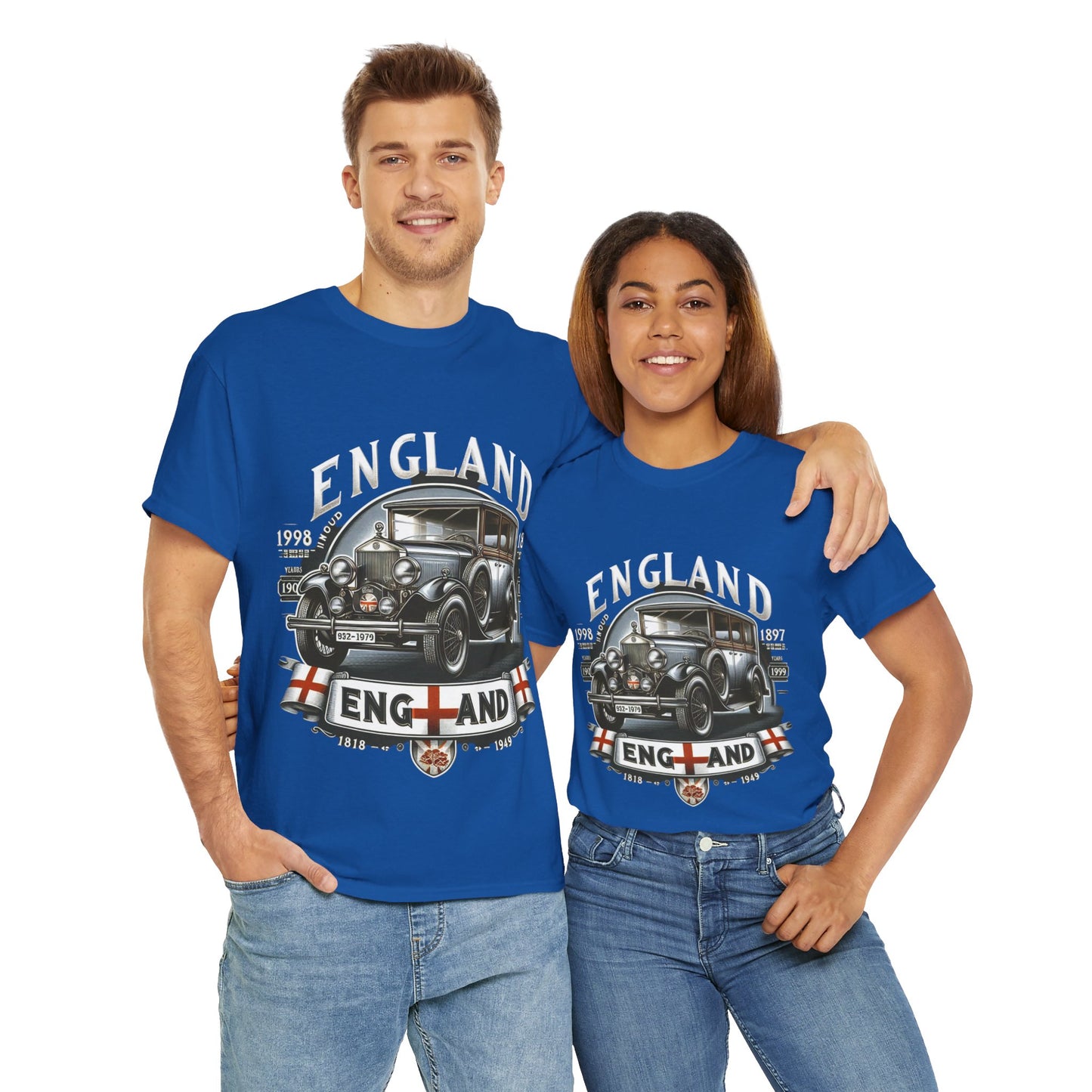 Flag Village UK Vintage Car Flag T-SHIRT Heavy Cotton Tee UK0013