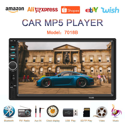 Flag Village Auto Tools Mobile phone interconnection universal 7-inch dual spindle vehicle mp5